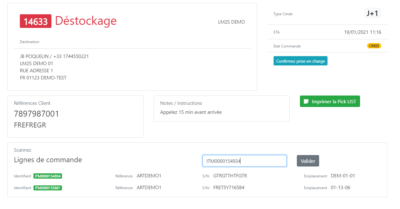 Confirmation identifiant