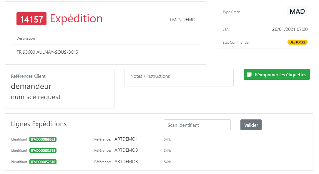 Confirmation identifiant
